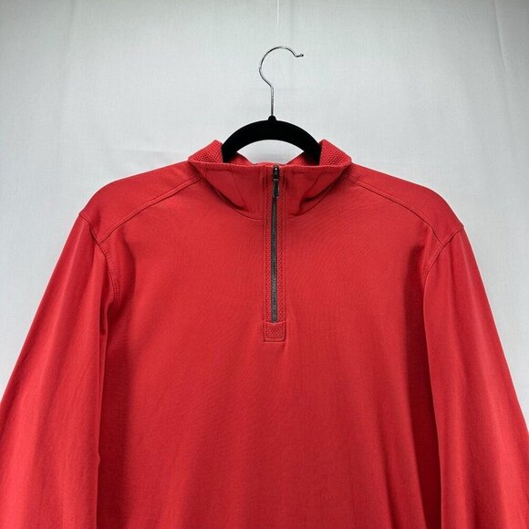 Tommy Bahama Shirt Mens Size S Pima Cotton Modal Polo 1/4 Zip Long Sleeve Red - Picture 3 of 10